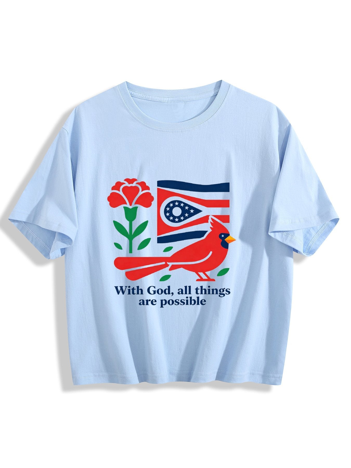 180g Pure Cotton Women's USA 250 State Pride Graphic T-Shirt, Casual Cotton Tee for Daily Wear