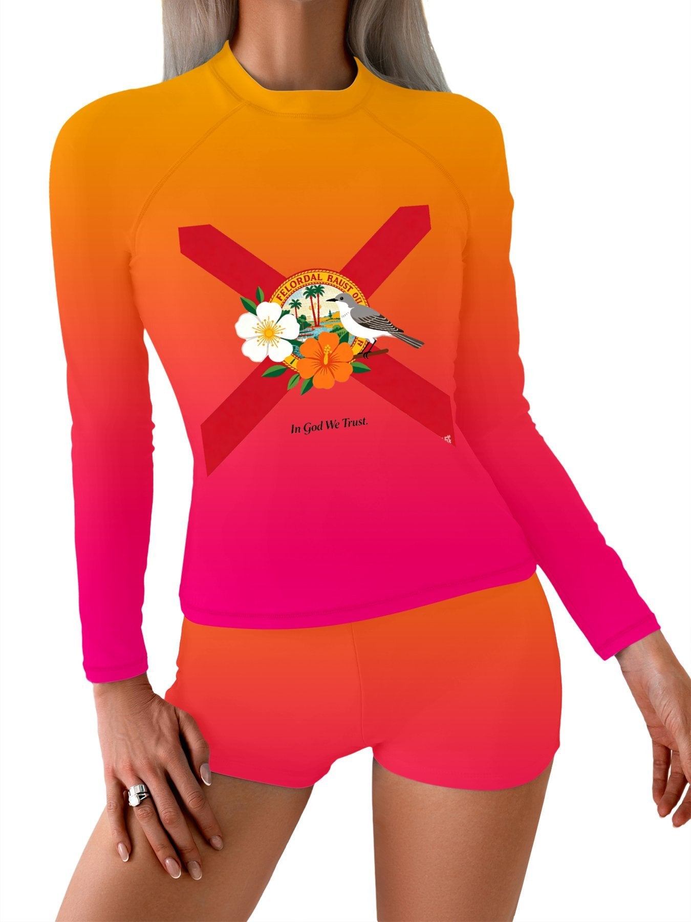 Printed Surf Wear Set, USA 250th. State Pride Graphic Customize Comfort Stretchy Bathing Suit for Ladies Outdoor Water Sports