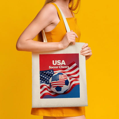 34x40cm World Cup USA Canvas Tote Bag, Practical Daily Use Carry Bag,Fashion Eco-Friendly Tote for Outdoor