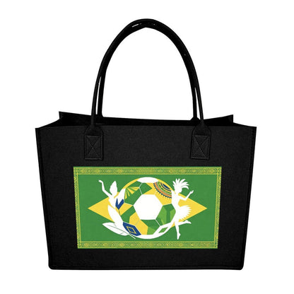 15.7"x11.8"x5.9" Eco-Friendly Felt Reusable Bag, Custom Logo & Pattern Printed Tote Bag, Multi-purpose Grocery & Travel Bag