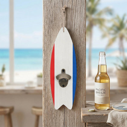Wooden Surfboard Shaped Corkscrew, Unique Bar & Kitchen Bottle Opener