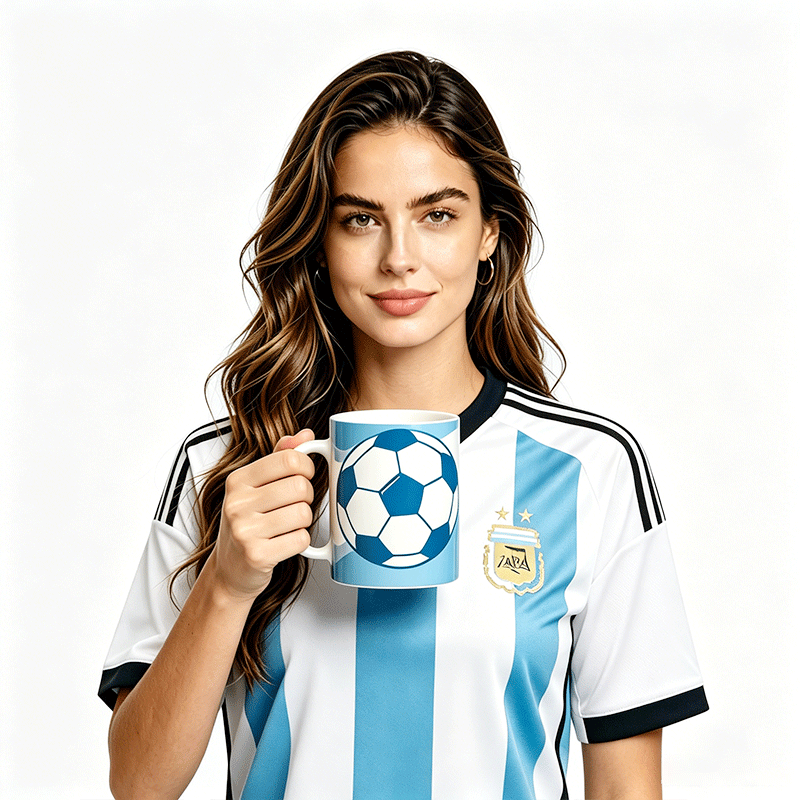 11Oz White Mug World Cup National-Agentina Graphic Coffee Mug, 11oz Ceramic Daily Drink Cup