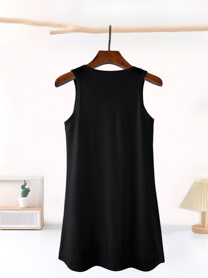 Women's Graphic Tank Dress, USA 250th. Graphic Customize Sleeveless Casual Summer Dress