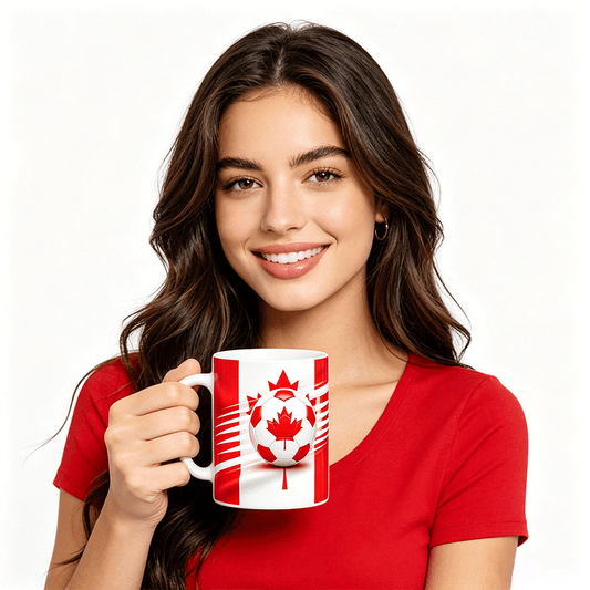 11Oz White Mug World Cup National-Canada Graphic Coffee Mug, 11oz Ceramic Daily Drink Cup