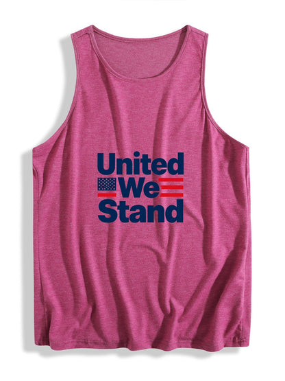 Women's USA 250th. "United We Stand"Sleeveless T-shirt, Casual Cotton Daily Wear Tank Top