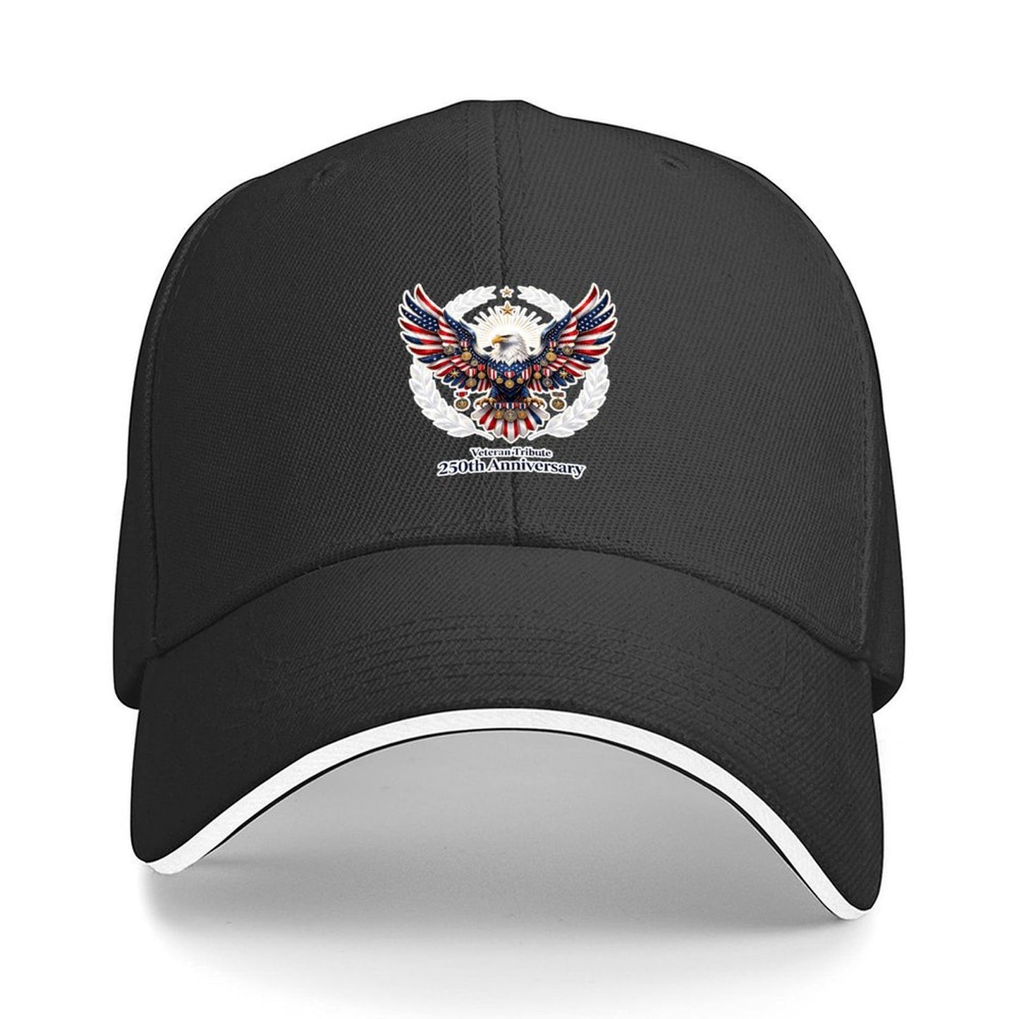 Custom Print Fashion Sandwich Brim Dad Hat Unisex Custom Printed Headwear