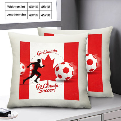 100% Polyester Pillowcase , World Cup Canada Graphic Pillowcase with Unique Design, Perfect for Bedroom, Dorm and a Nice Gift