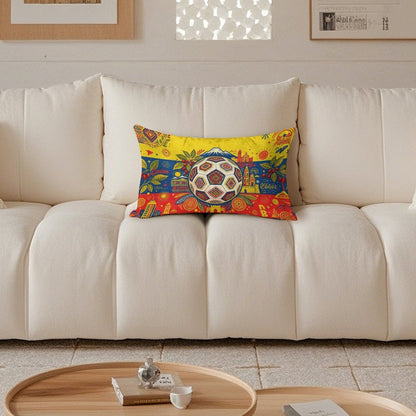 12"x20" Golden Velvet Pillowcase , World Cup Graphic Pillowcase with Unique design, Perfect for Bedroom, Dorm and a Nice Gift