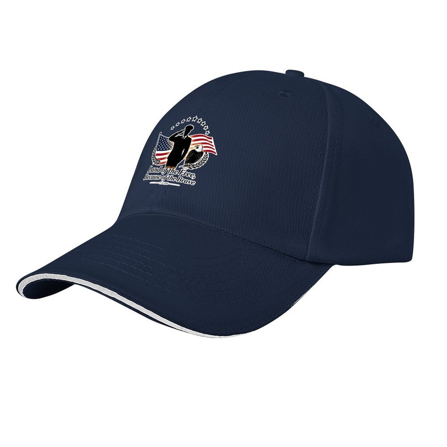 Custom Print Fashion Sandwich Brim Dad Hat Unisex Custom Printed Headwear