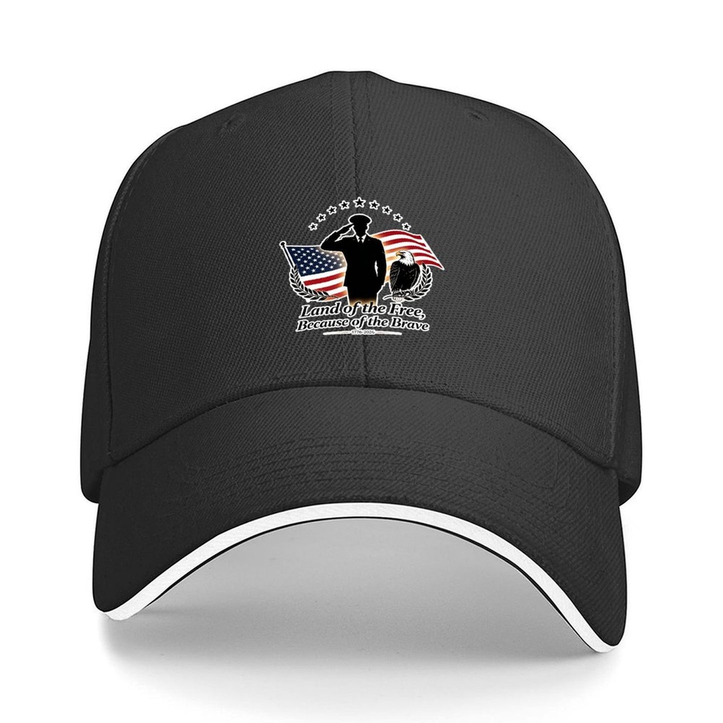 Custom Print Fashion Sandwich Brim Dad Hat Unisex Custom Printed Headwear