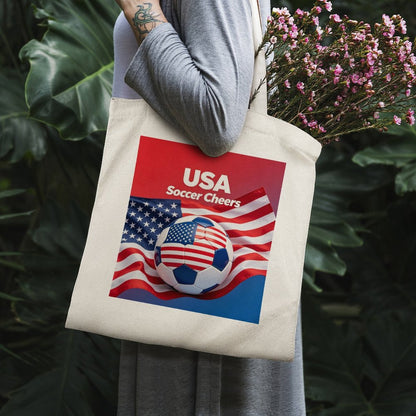 34x40cm World Cup USA Canvas Tote Bag, Practical Daily Use Carry Bag,Fashion Eco-Friendly Tote for Outdoor