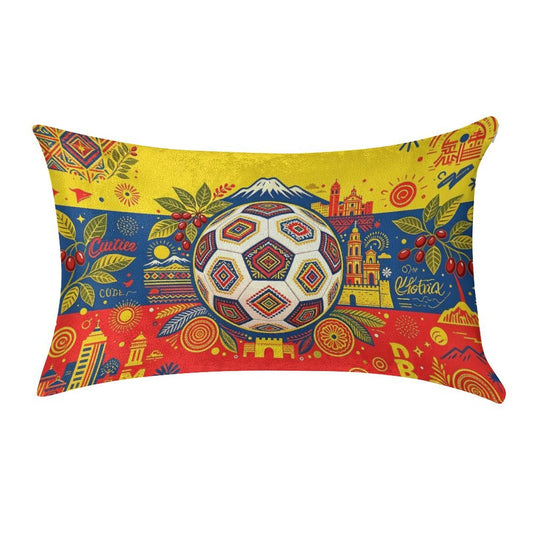 12"x20" Golden Velvet Pillowcase , World Cup Graphic Pillowcase with Unique design, Perfect for Bedroom, Dorm and a Nice Gift