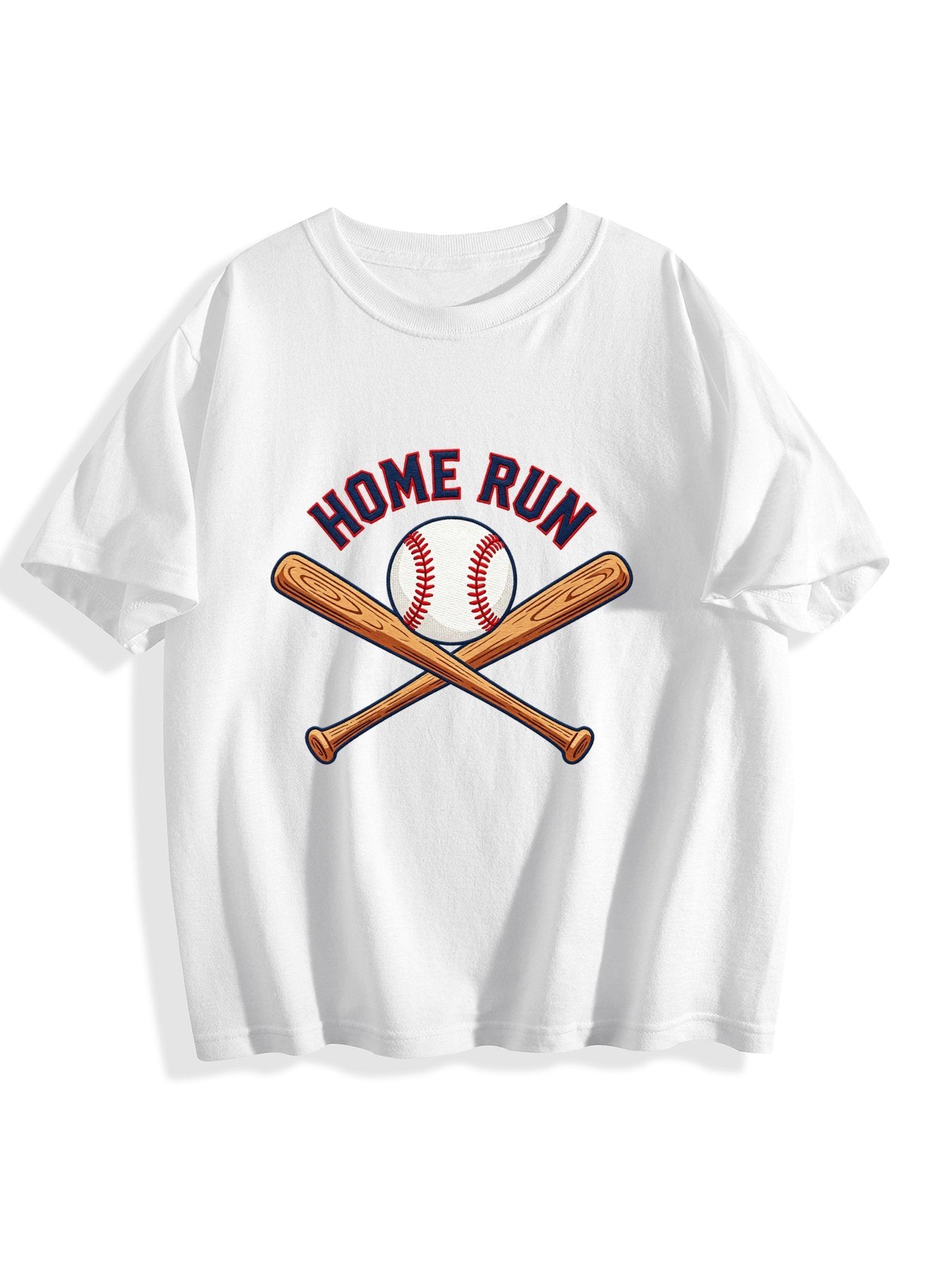 180g Pure Cotton Women's  "Home Run" Graphic T-Shirt, USA Casual Cotton Tee