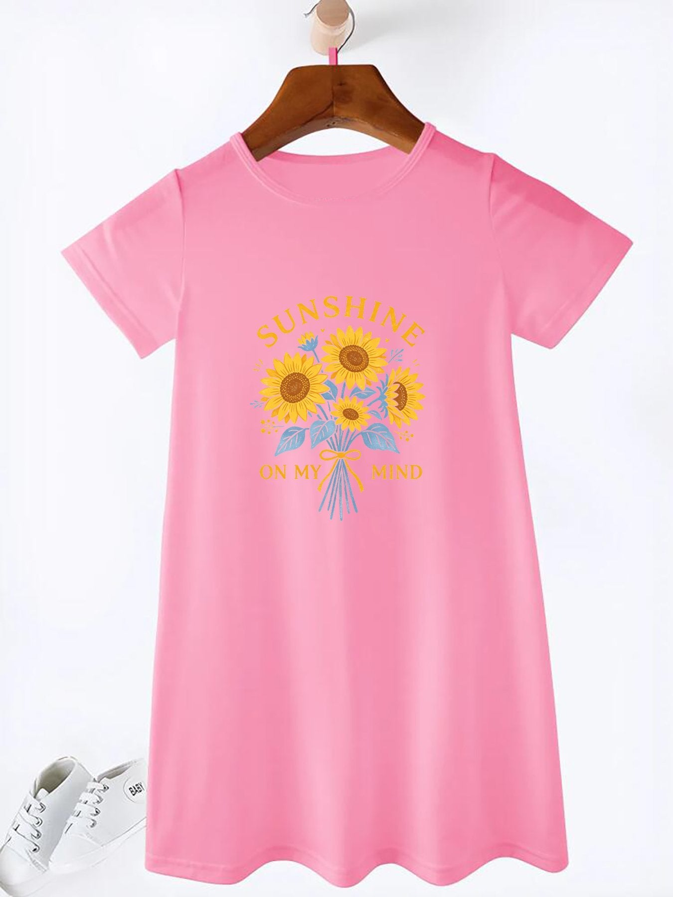 Funny Graphic Girls' Dress, Soft Breathable Fabric, Perfect Birthday Gift for Little Girls