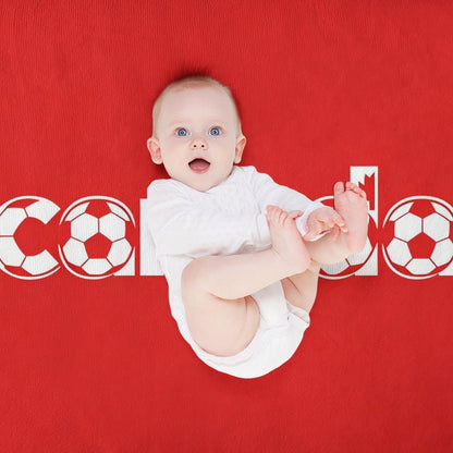 30"x 40" 280gsm Flannel + 220gsm Sherpa Fleece Blanket World Cup Canada  Graphic Blanket, Soft Cover for Daily Use