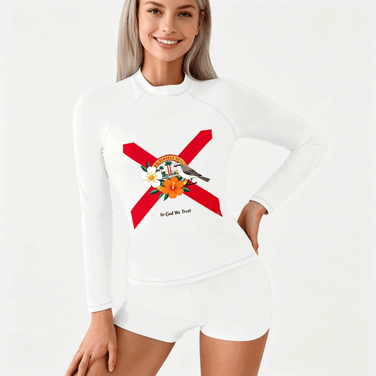 Printed Surf Wear Set, USA 250th. State Pride Graphic Customize Comfort Stretchy Bathing Suit for Ladies Outdoor Water Sports