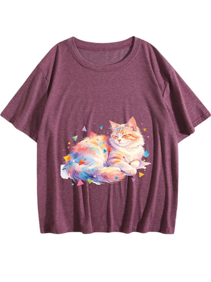 9.99$ Free Shipping Women's Graphic T-Shirt Casual Printed Short Sleeve Tee Free Shipping USA