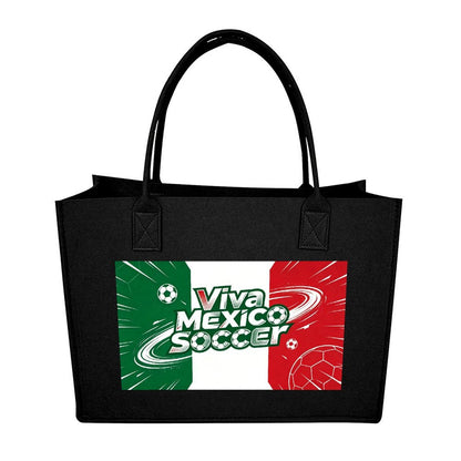 15.7"x11.8"x5.9" Eco-Friendly Felt Reusable Bag, Custom Logo & Pattern Printed Tote Bag, Multi-purpose Grocery & Travel Bag