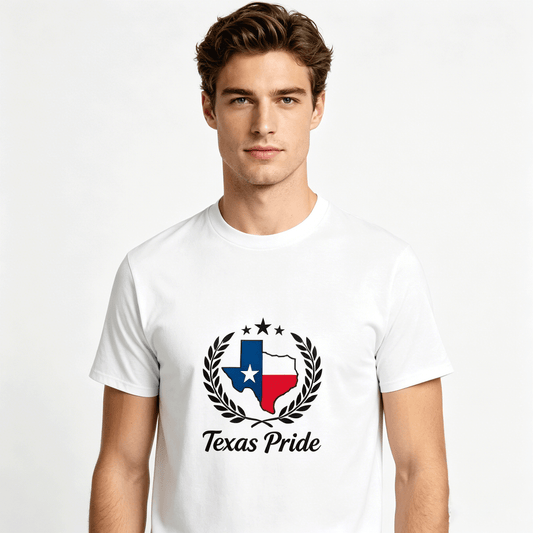 180g Pure Cotton Men's and Women's Texas State Pride Graphic T-Shirt, USA Casual Cotton Tee