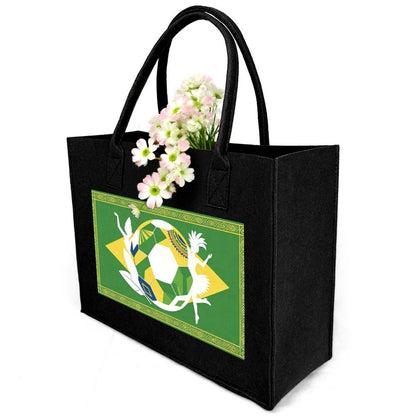 15.7"x11.8"x5.9" Eco-Friendly Felt Reusable Bag, Custom Logo & Pattern Printed Tote Bag, Multi-purpose Grocery & Travel Bag