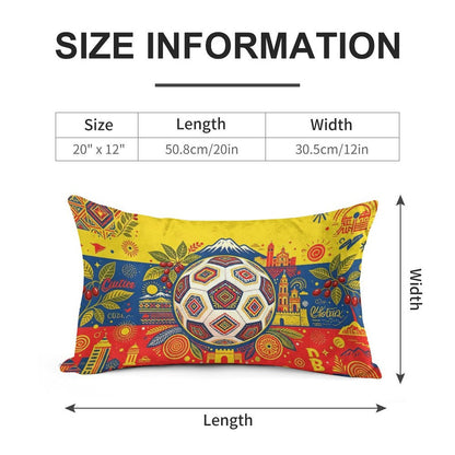 12"x20" Golden Velvet Pillowcase , World Cup Graphic Pillowcase with Unique design, Perfect for Bedroom, Dorm and a Nice Gift