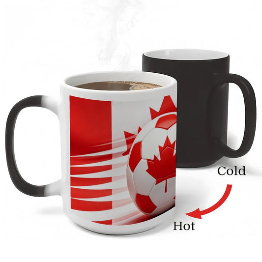 11Oz Discoloration Mug World Cup National-Canada Graphic Graphic Coffee Mug, 11oz Ceramic Daily Drink Cup