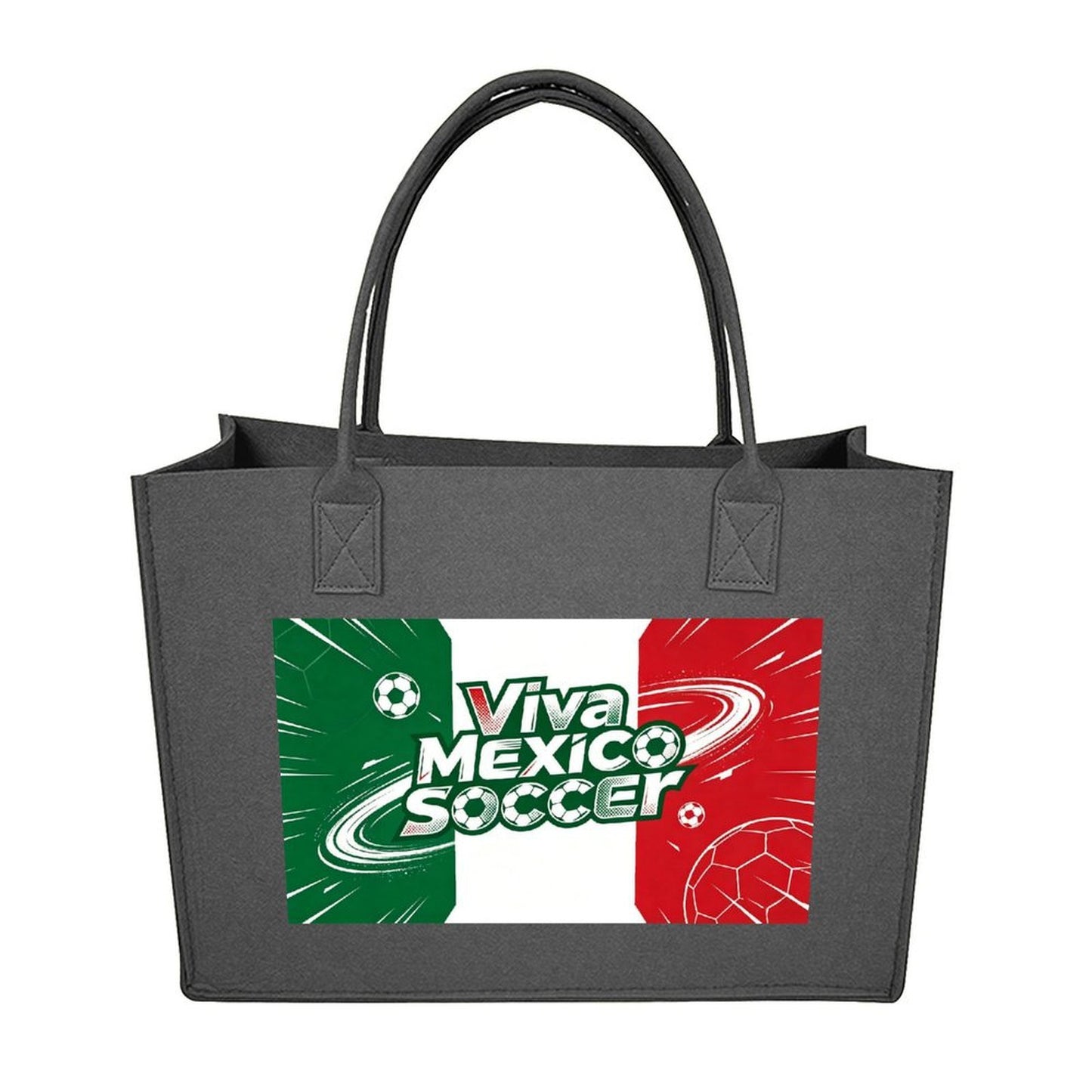 15.7"x11.8"x5.9" Eco-Friendly Felt Reusable Bag, Custom Logo & Pattern Printed Tote Bag, Multi-purpose Grocery & Travel Bag