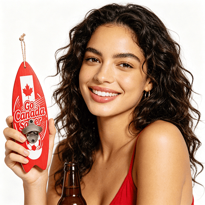 Novelty Surfboard Design Wooden Corkscrew, Portable Bottle Opener for Home & Party