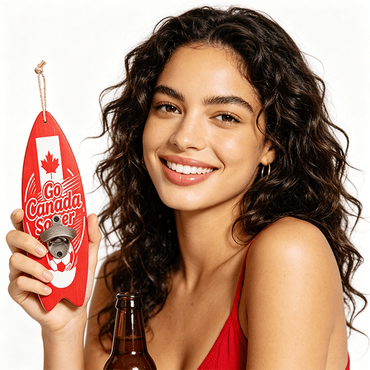 Novelty Surfboard Design Wooden Corkscrew, Portable Bottle Opener for Home & Party