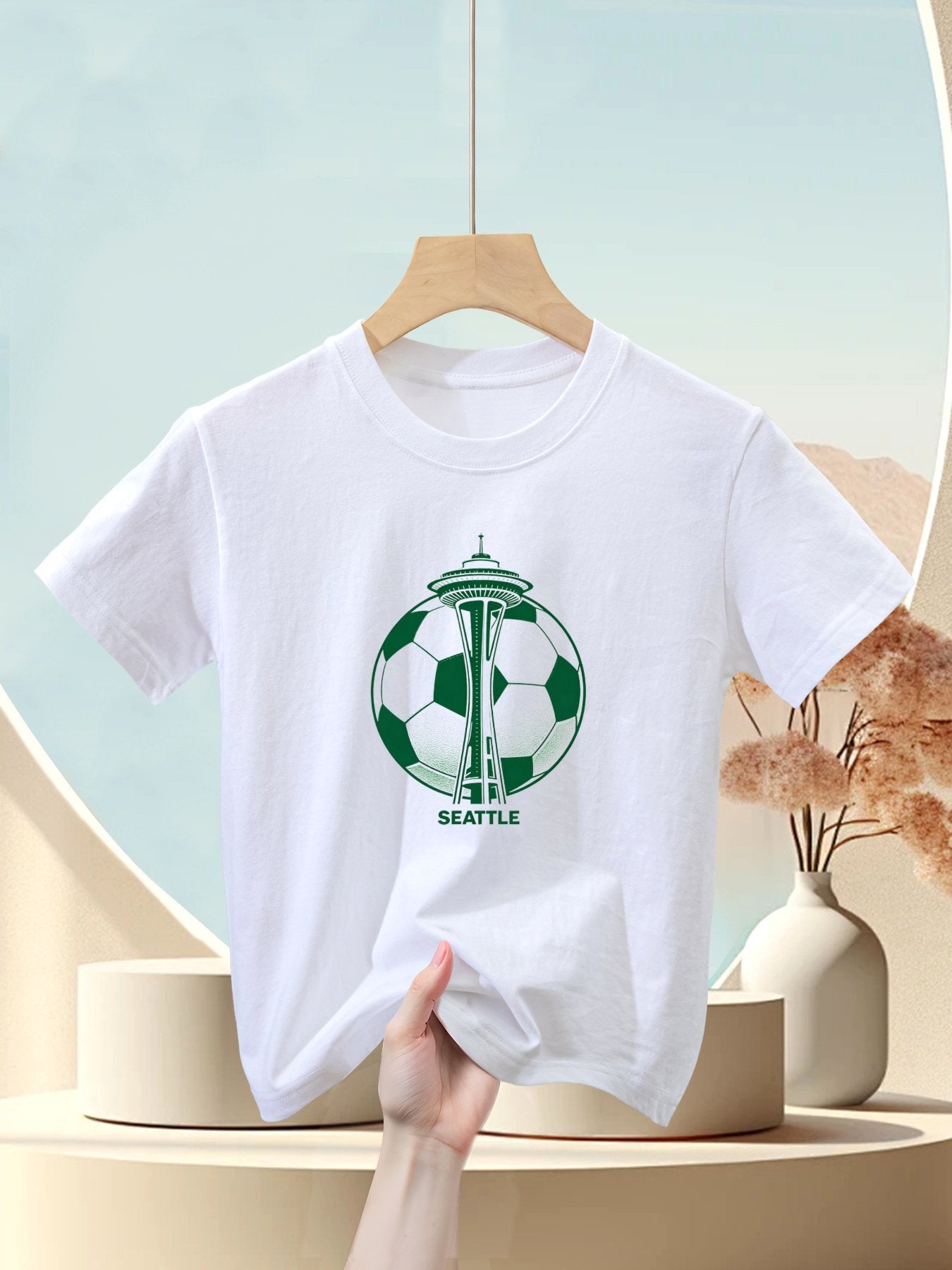 WorldCup City Youth Fun Print T-Shirt, Soft Cotton Daily Wear Top for Teenagers