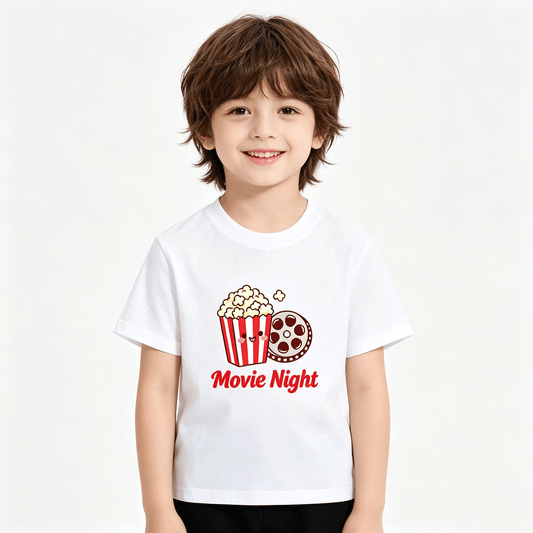 Kids Cute Graphic Cotton T-Shirt, Boys Girls Casual Short Sleeve Tee