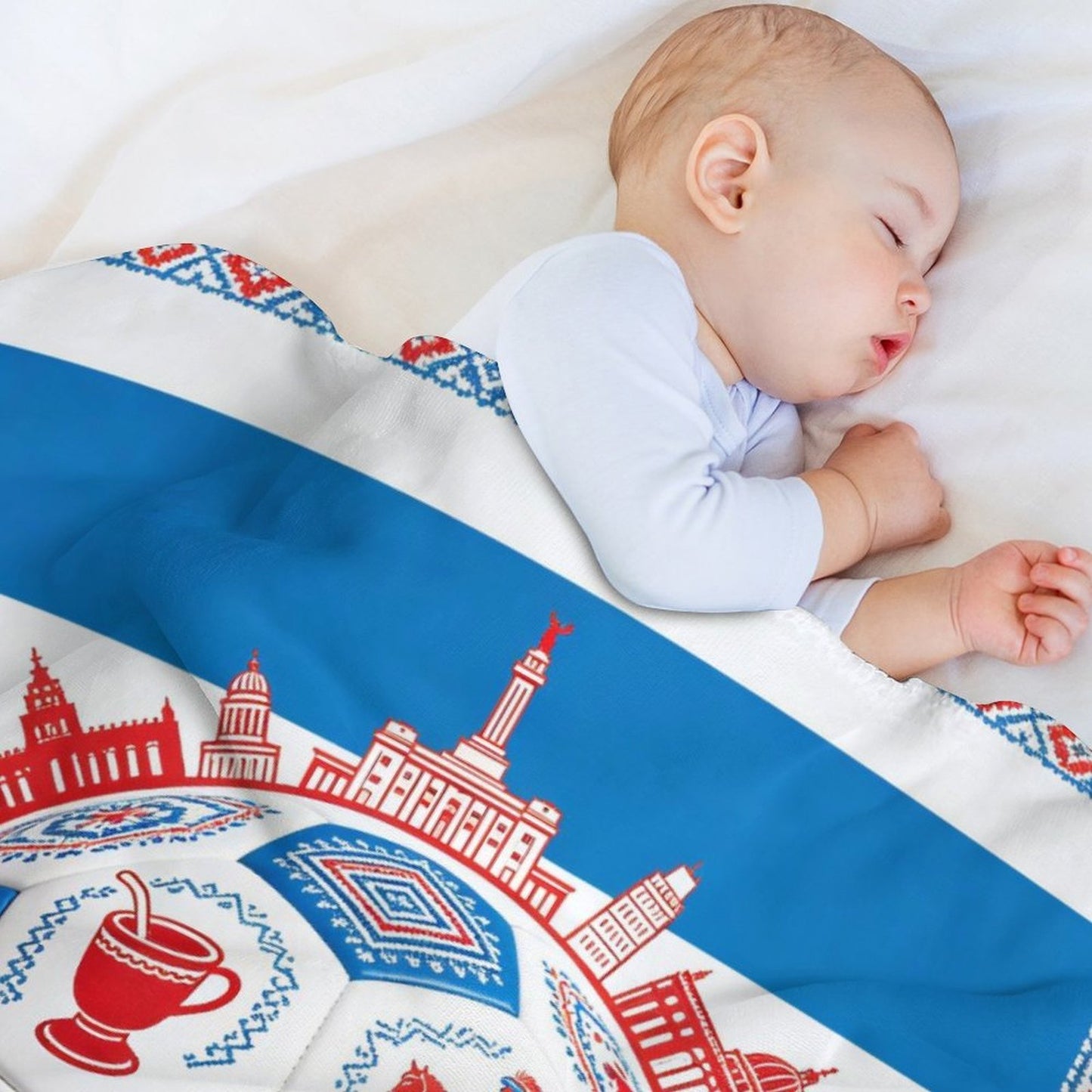 30"x 40" 280gsm Flannel + 220gsm Sherpa Fleece Blanket World Cup Uruguay Graphic Blanket, Soft Cover for Daily Use