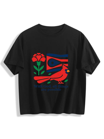 180g Pure Cotton Women's USA 250 State Pride  Graphic T-Shirt,  Casual Cotton Tee for Daily Wear