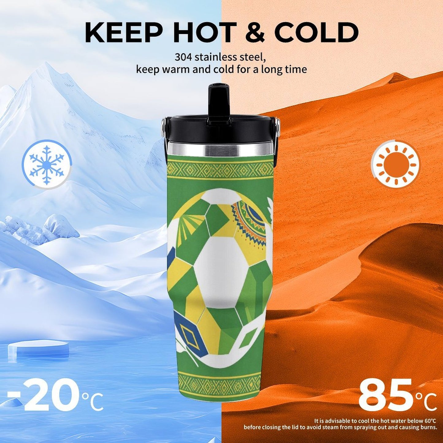 30 Oz Large Capacity Stainless Steel Car Travel Mug