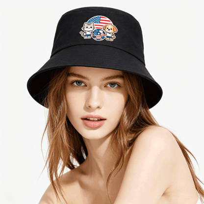 Men Women Custom Bucket Hat, Retro Printed Fisherman Cap, Breathable Sun Hat for Travel & Campin