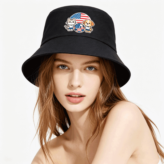 Men Women Custom Bucket Hat, Retro Printed Fisherman Cap, Breathable Sun Hat for Travel & Campin