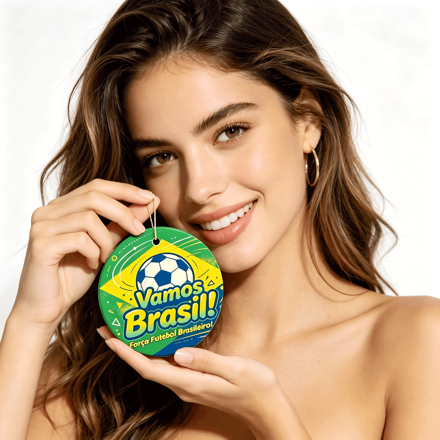 World Cup 2026 Custom Circular Pendant Necklace, One Size Fashion Accessory