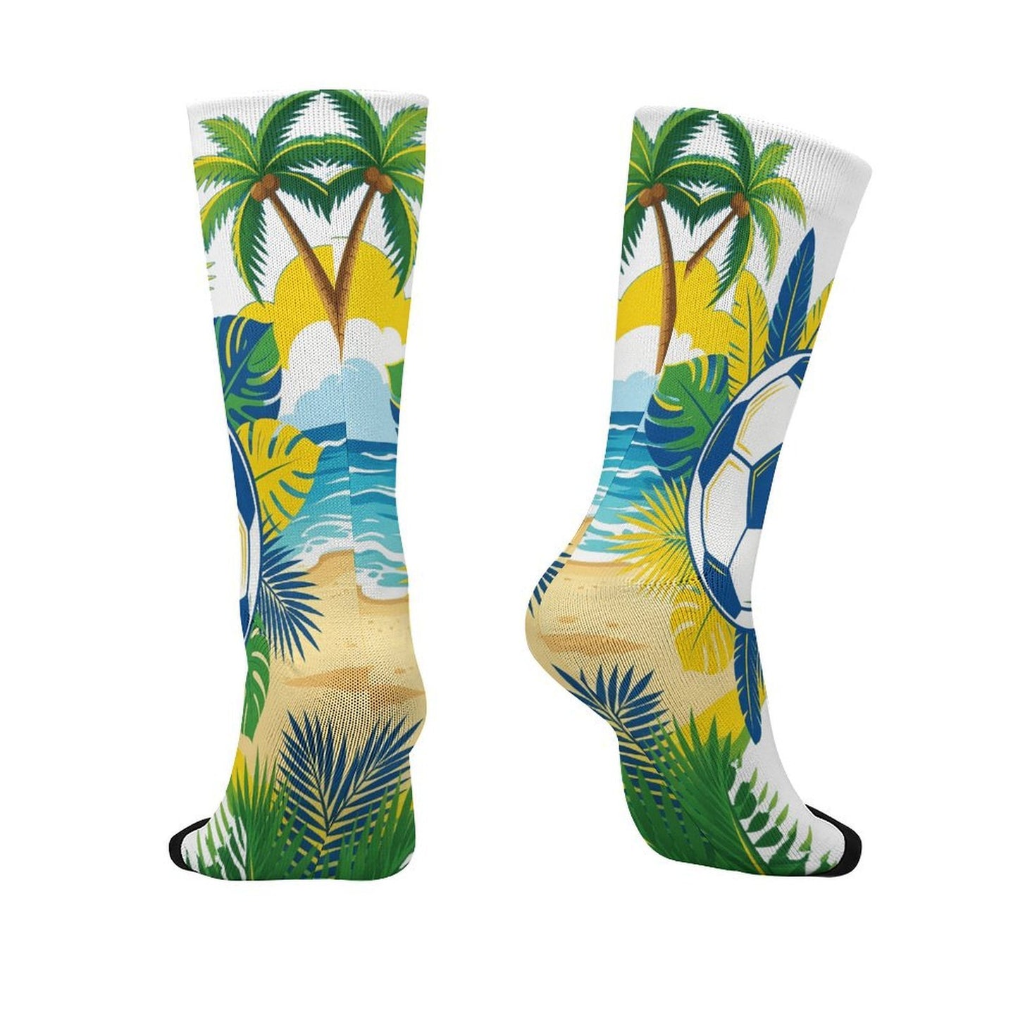 Boys & Girls Full Graphic Printed Socks ,World Cup 2026 Brazil Graphic, Stretchy Casual Socks for Children