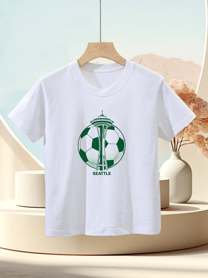 WorldCup City Youth Fun Print T-Shirt, Soft Cotton Daily Wear Top for Teenagers