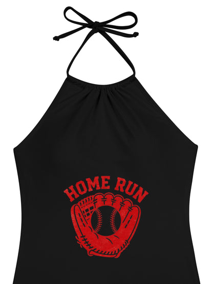 "Home Run" Graphic Swimsuit Set, Women's Two Piece Bathing Suit for Beach & Vacation