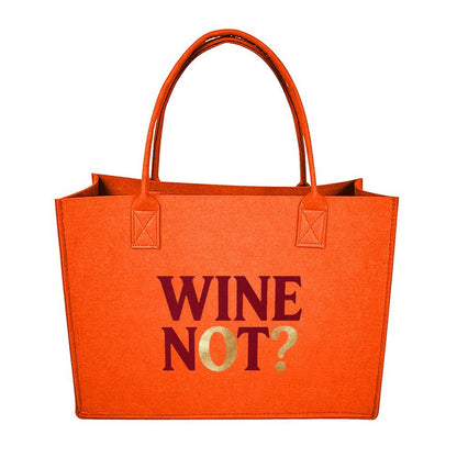 15.7"x11.8"x5.9" Eco-Friendly Felt Reusable Bag, Custom Logo & Pattern Printed Tote Bag, Multi-purpose Grocery & Travel Bag