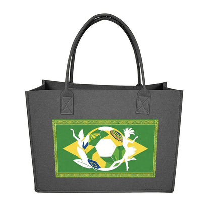 15.7"x11.8"x5.9" Eco-Friendly Felt Reusable Bag, Custom Logo & Pattern Printed Tote Bag, Multi-purpose Grocery & Travel Bag