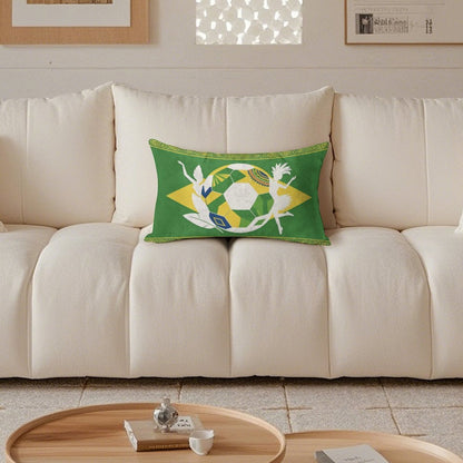 12"x20" Golden Velvet Pillowcase , World Cup Graphic Pillowcase with Unique design, Perfect for Bedroom, Dorm and a Nice Gift