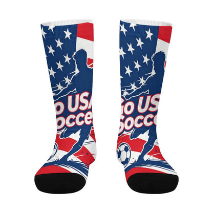 Boys & Girls Full Graphic Printed Socks ,World Cup 2026 USA Graphic, Stretchy Casual Socks for Children