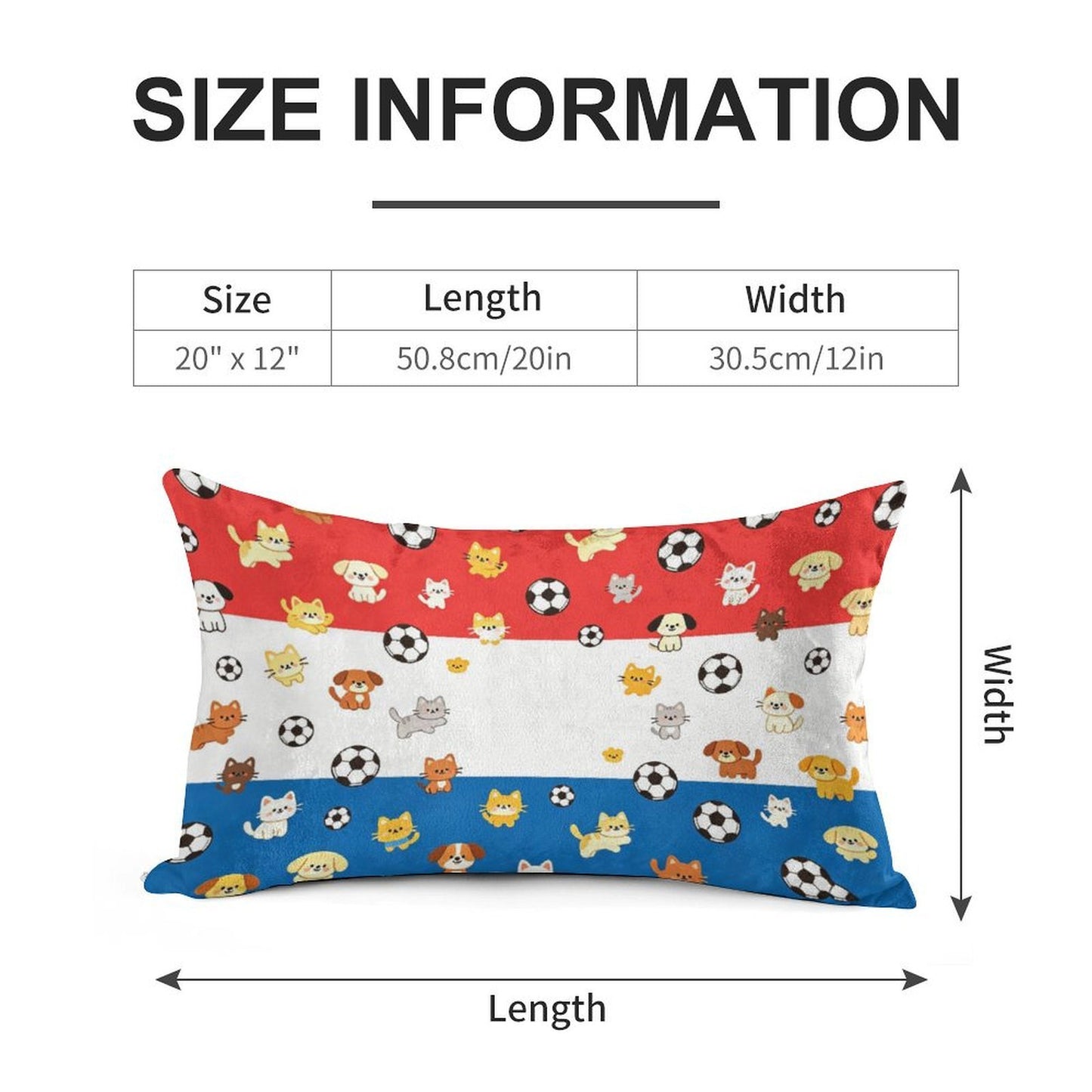 12"x20" Golden Velvet Pillowcase , World Cup Graphic Pillowcase with Unique design, Perfect for Bedroom, Dorm and a Nice Gift