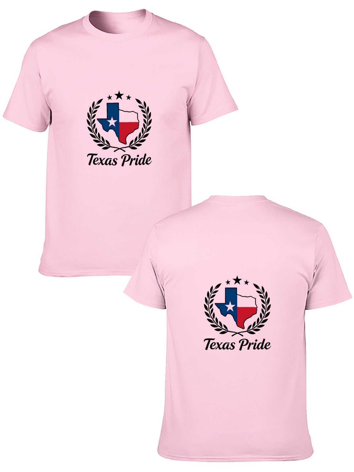 180g Pure Cotton Men's and Women's Texas State Pride Graphic T-Shirt, USA Casual Cotton Tee