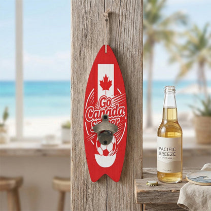 Novelty Surfboard Design Wooden Corkscrew, Portable Bottle Opener for Home & Party