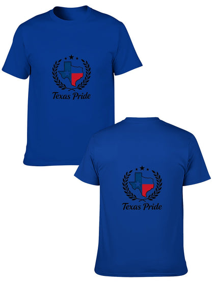 180g Pure Cotton Men's and Women's Texas State Pride Graphic T-Shirt, USA Casual Cotton Tee