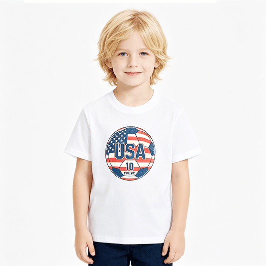 Kids Cute Graphic Cotton T-Shirt, Boys Girls Casual Short Sleeve Tee