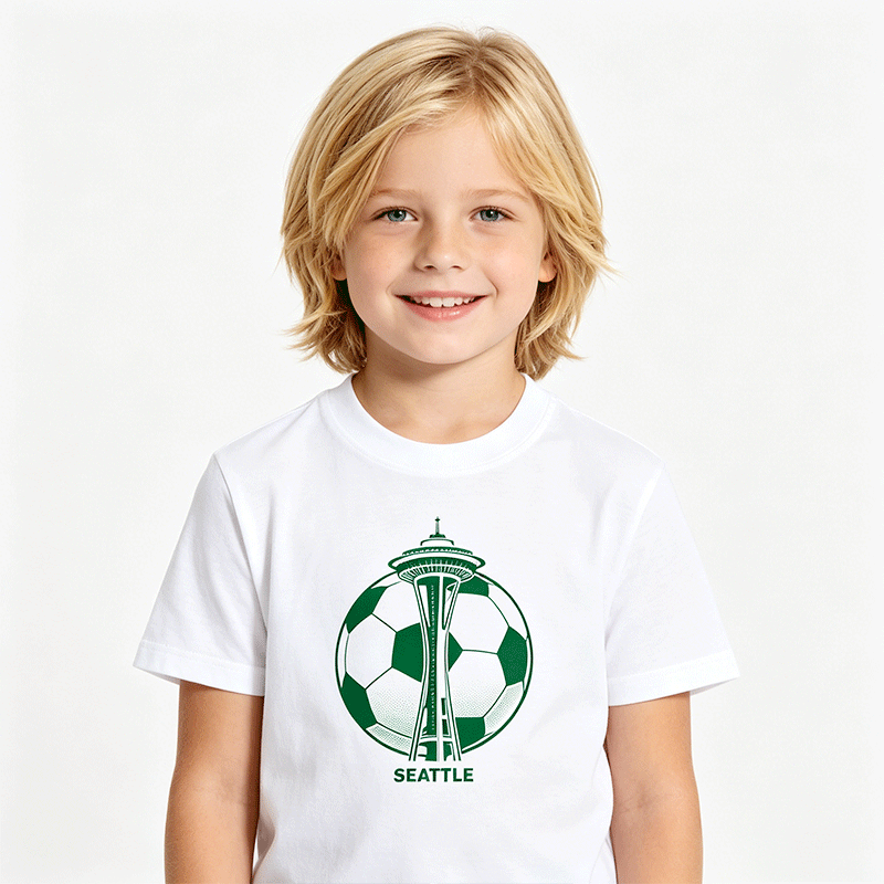 WorldCup City Youth Fun Print T-Shirt, Soft Cotton Daily Wear Top for Teenagers